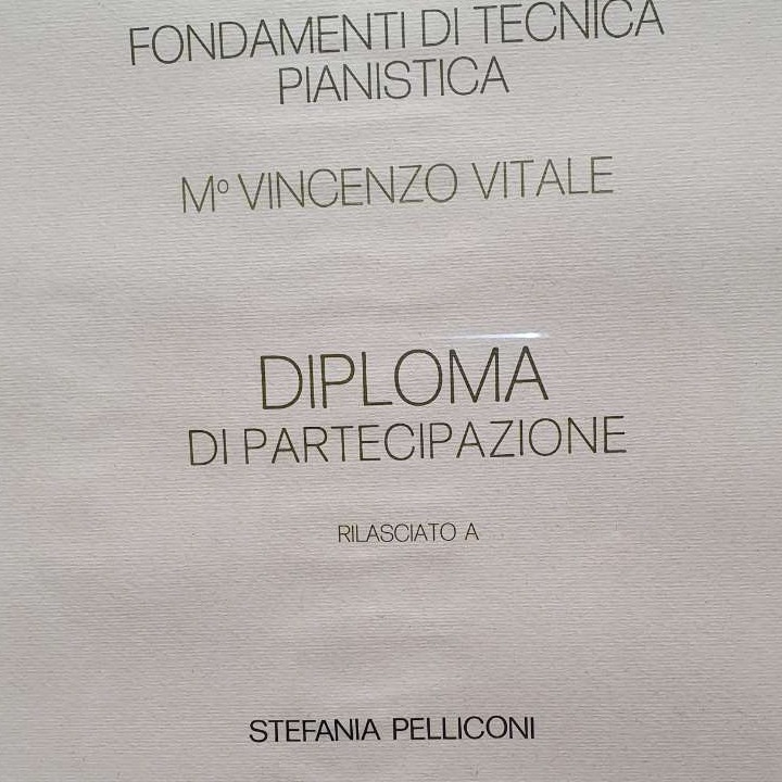 Insegnante di piano Stefania Pelliconi
